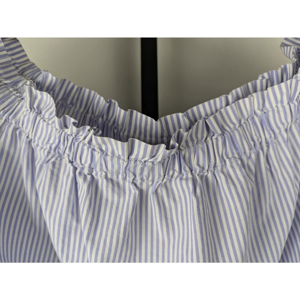 Kate Spade Broome Street Blue and White Stripe Off The Shoulder Top - Picture 5 of 8